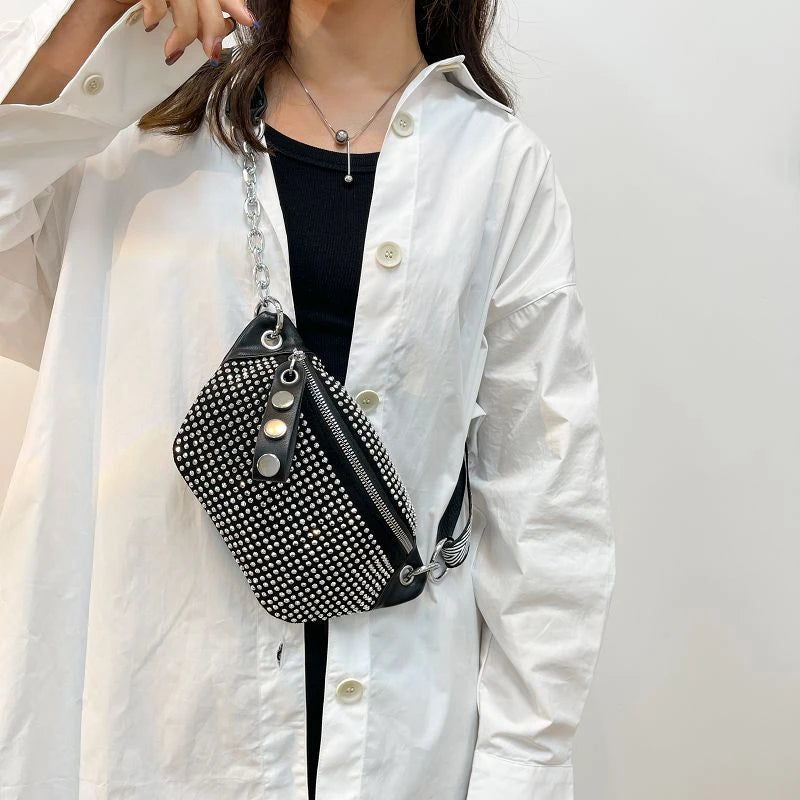 Lady Waist Bag Fashion Chain Crossbody Chest Bag