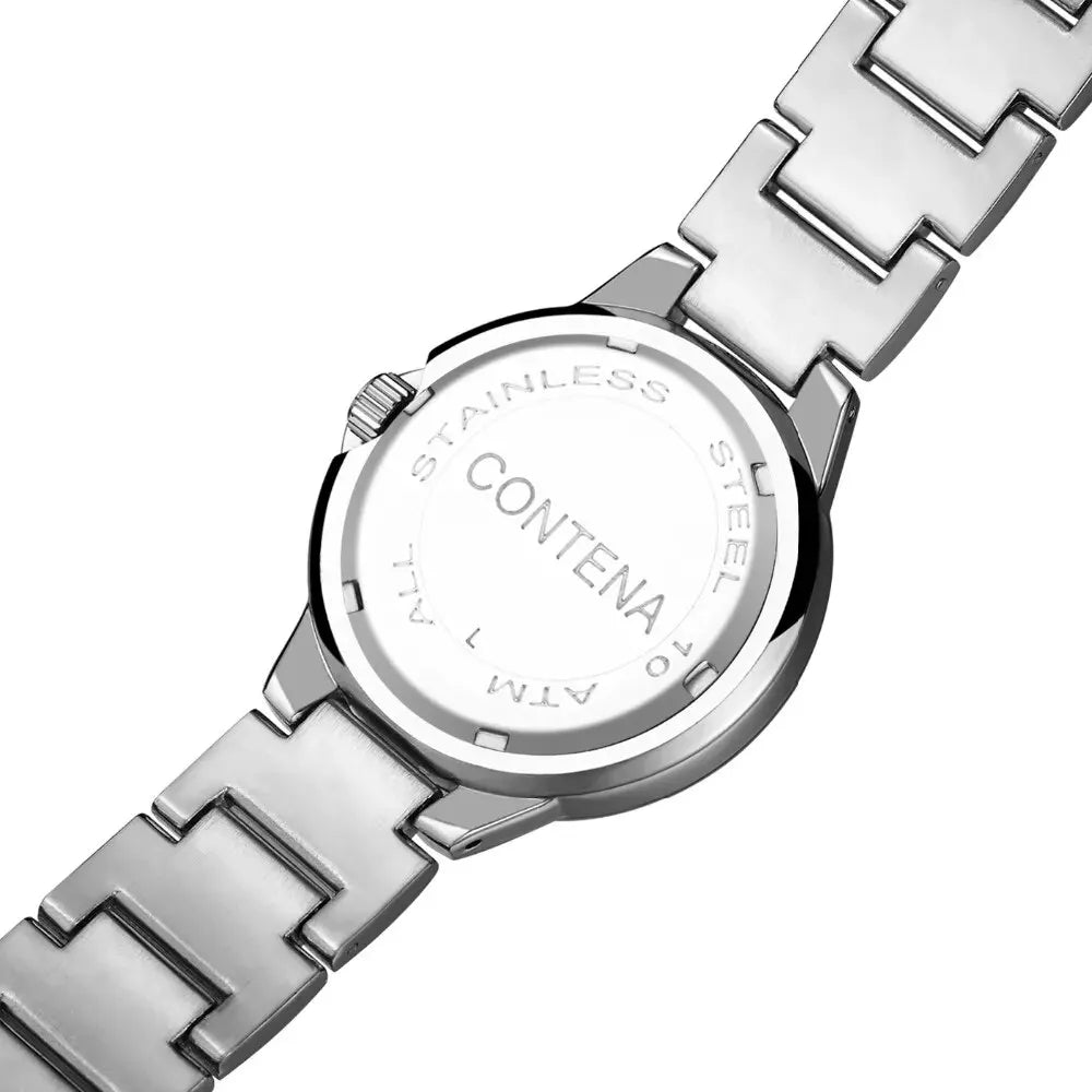 Luxury Quartz Watch Stainless Steel Blue Balloon Date Watch