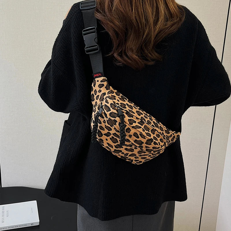 Leopard Print Waist Bag Fashion Fanny Pack Phone Purse