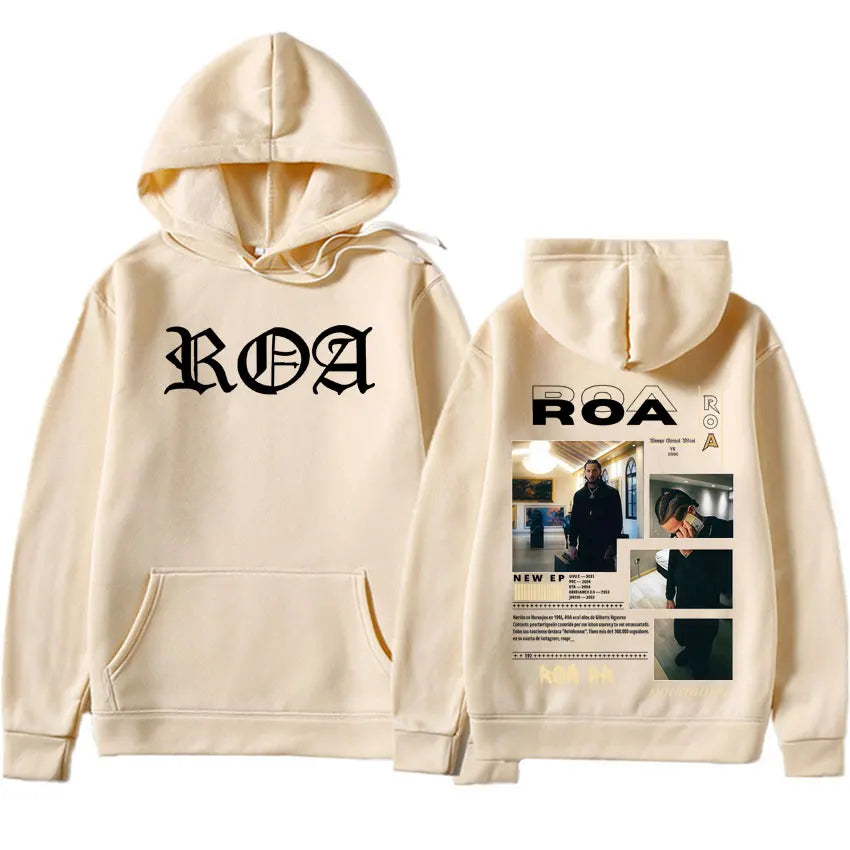 Hip Hop Hoodie Rapper Roa Tour Oversized Sweatshirt