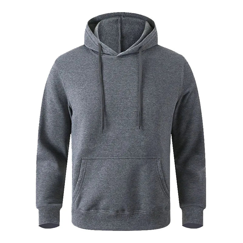 Minimalist Hoodie Fleece Black White Couple Sweatshirt