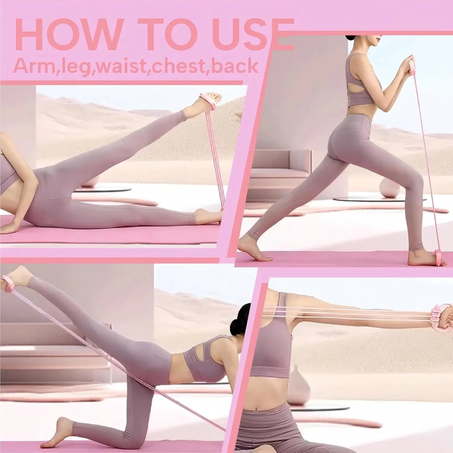Yoga Stretching Belt Elastic Stretch Strap for Shoulder Practice
