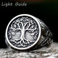 Viking Rune Ring Nordic Life Tree Stainless Steel Ring