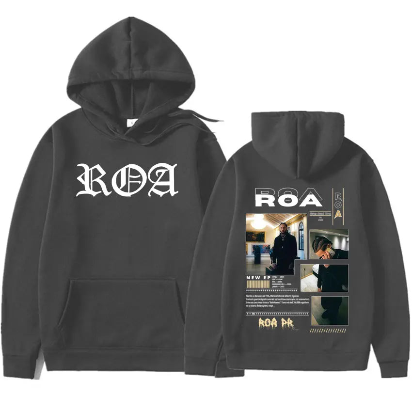 Hip Hop Hoodie Rapper Roa Tour Oversized Sweatshirt