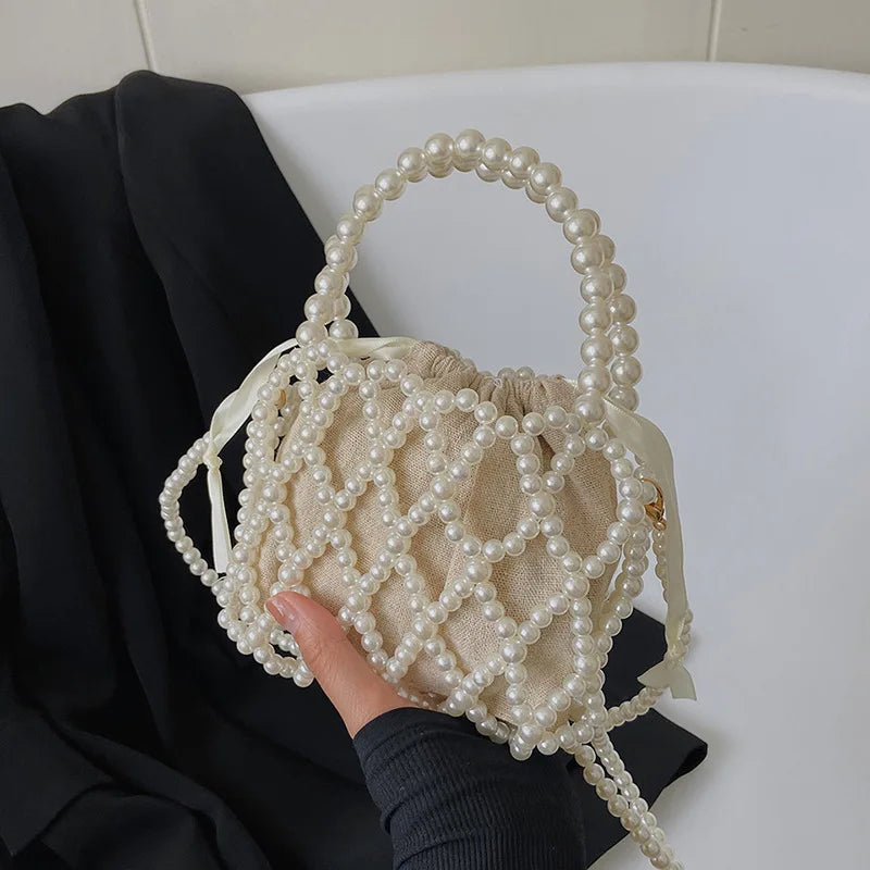 Basket Handbag Summer Shoulder Crossbody Beach Bag for Women