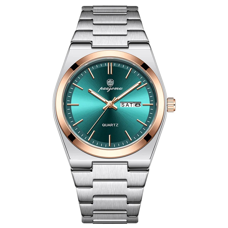 Men Quartz Watch Stainless Steel Luminous Chronograph Watch