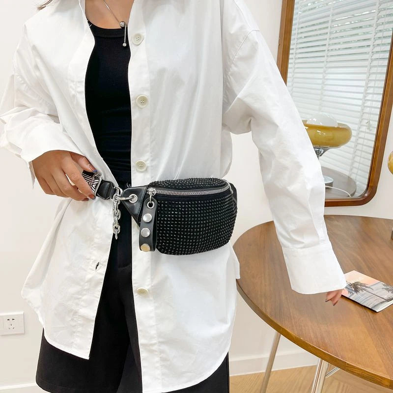 Lady Waist Bag Fashion Chain Crossbody Chest Bag