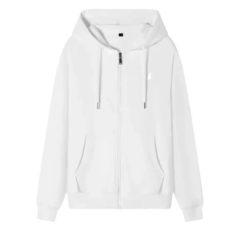 Men Knit Hoodie Casual Zipper Sweatshirt Sportswear
