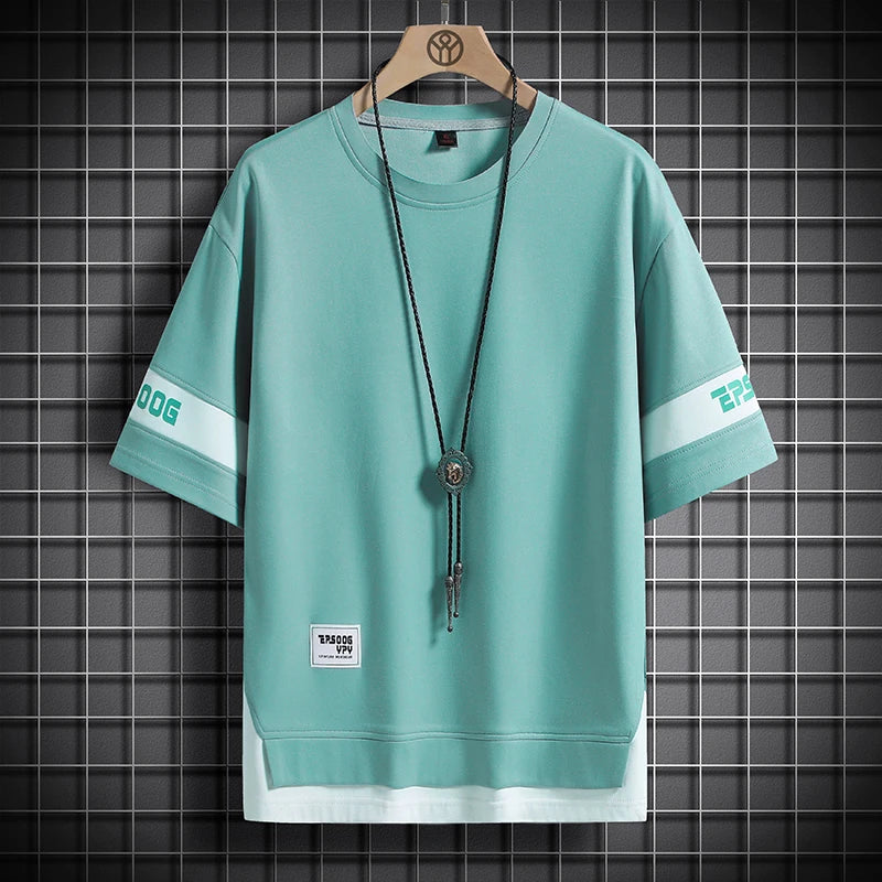 Men Streetwear T-Shirt Hip Hop Loose Summer Tee