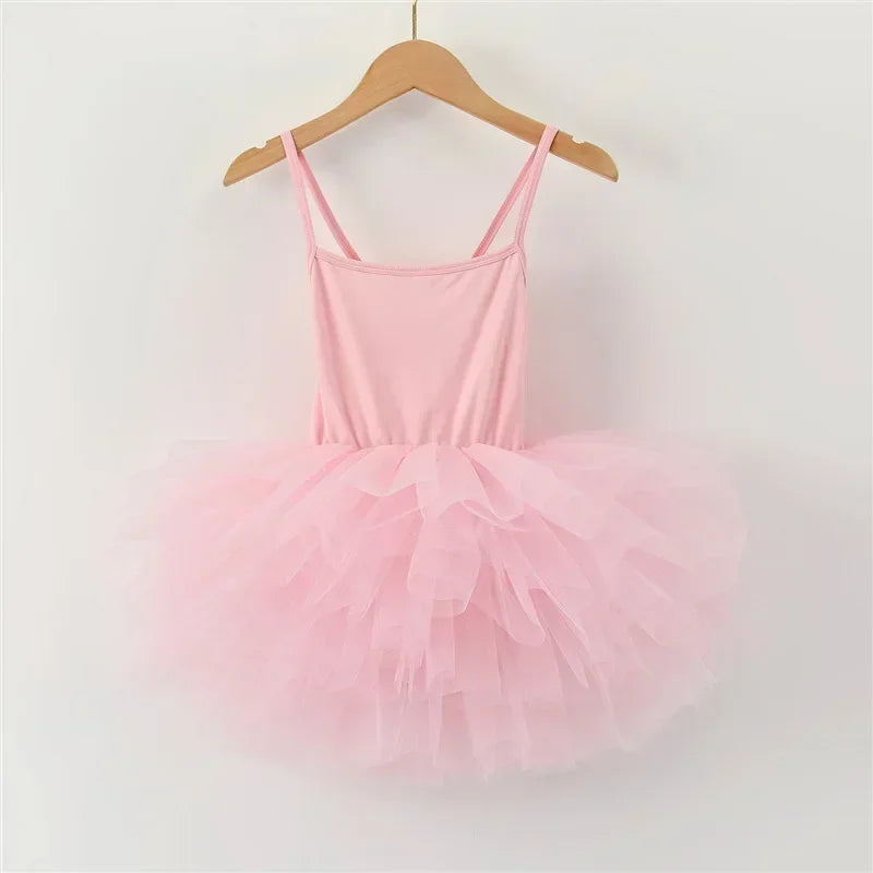 Girls Tutu Dress Lace Ballet Pettiskirt Sleeveless Dress