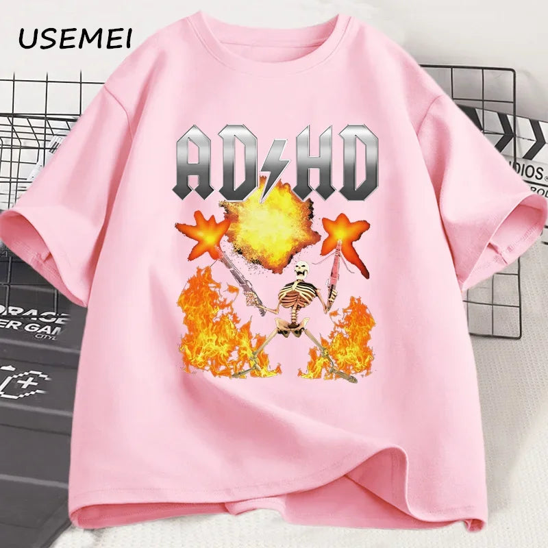 ADHD Graphic Tee Mental Health Awareness T-Shirt