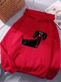Dachshund Dog Hoodie Women Fleece Casual Sweatshirt
