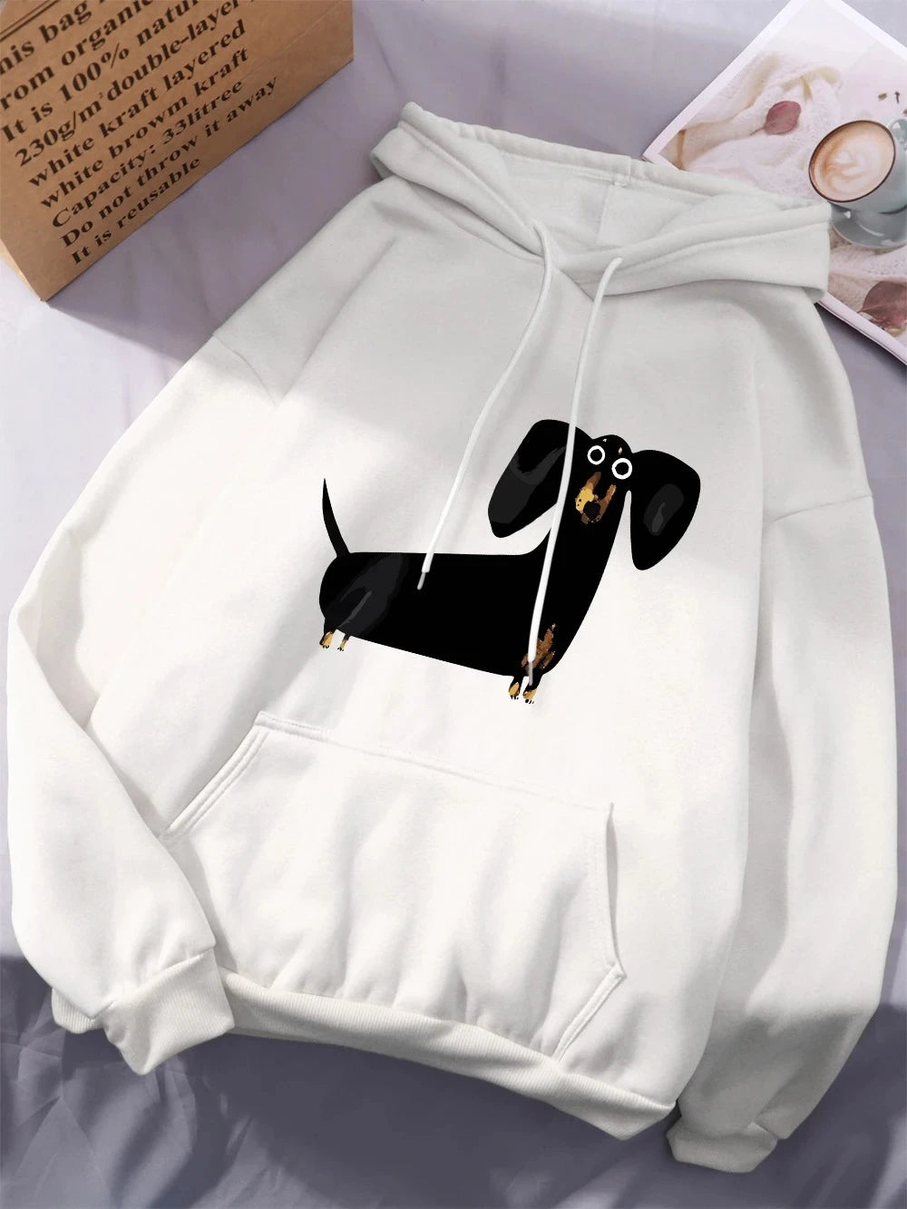 Dachshund Dog Hoodie Women Fleece Casual Sweatshirt