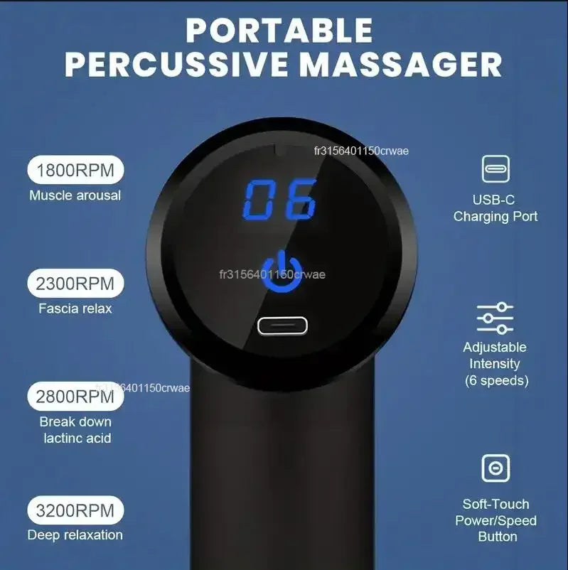 Mini Muscle Massage Gun Portable Handheld Vibration Massager
