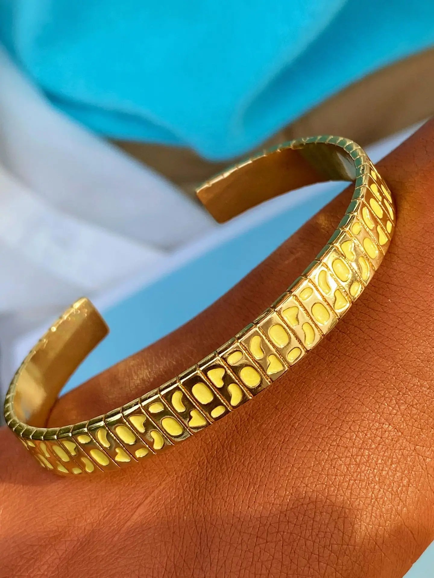 Cloisonne Bracelet Vintage Colorful Flower Bangle Jewelry