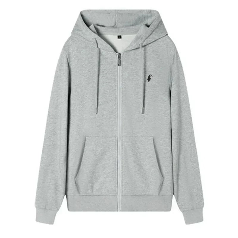 Men Knit Hoodie Casual Zipper Sweatshirt Sportswear