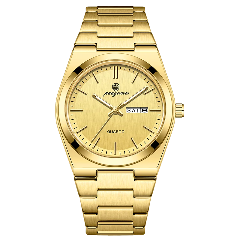 Men Quartz Watch Stainless Steel Luminous Chronograph Watch