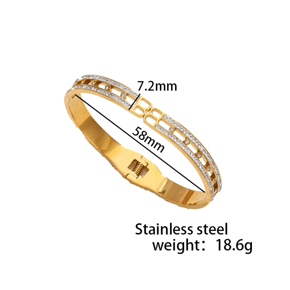 Womens Bracelet Symmetrical Chain Diamond Decoration Jewelry