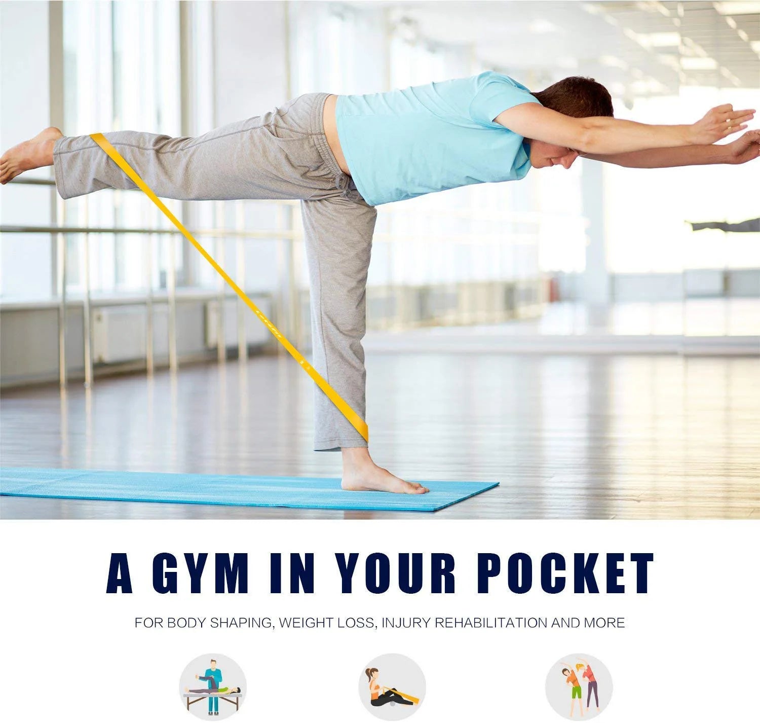 Resistance Bands Exercise Workout Bands for Booty and Legs