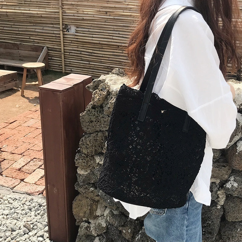 Womens Shoulder Bag Leather Canvas Top-Handle Crossbody Bag