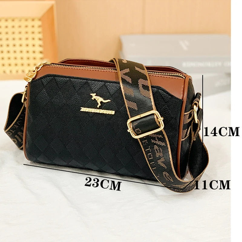Women Messenger Bag Designer Checkered Crossbody Shoulder Bag