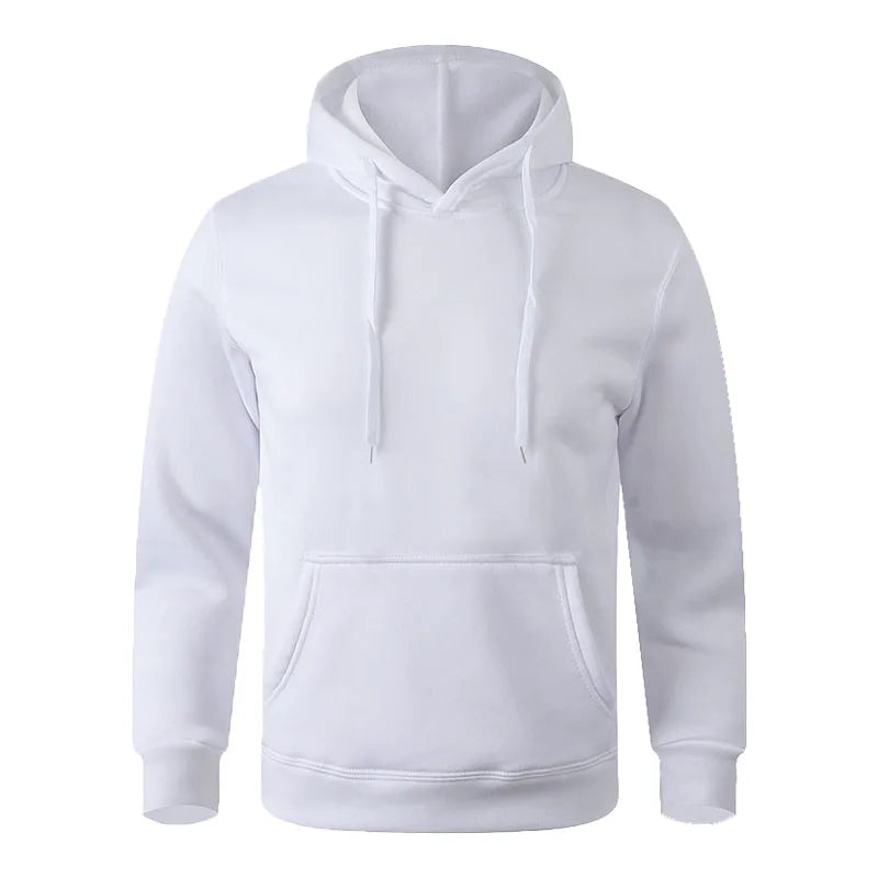 Minimalist Hoodie Fleece Black White Couple Sweatshirt