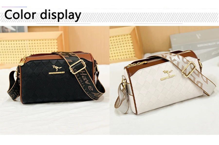 Women Messenger Bag Designer Checkered Crossbody Shoulder Bag