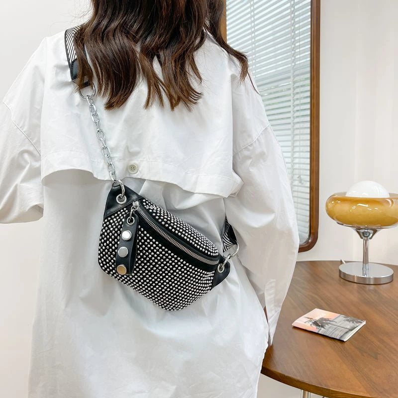 Lady Waist Bag Fashion Chain Crossbody Chest Bag