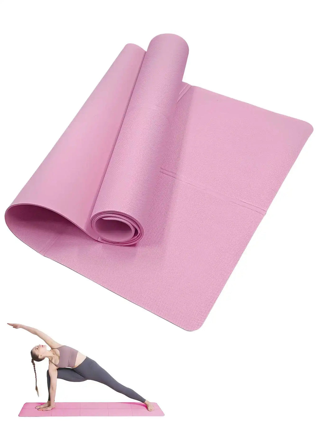 Yoga Mat Pilates Fitness Mat 3/4/6mm Thicknes Non Slip Yoga Cushion Travel Fitness Exercise Pad for Women Home Gym Floor Workout - Smart Living Store