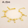 Dubai Fashion Bracelet 21K Gold Plated Hand Link Chain