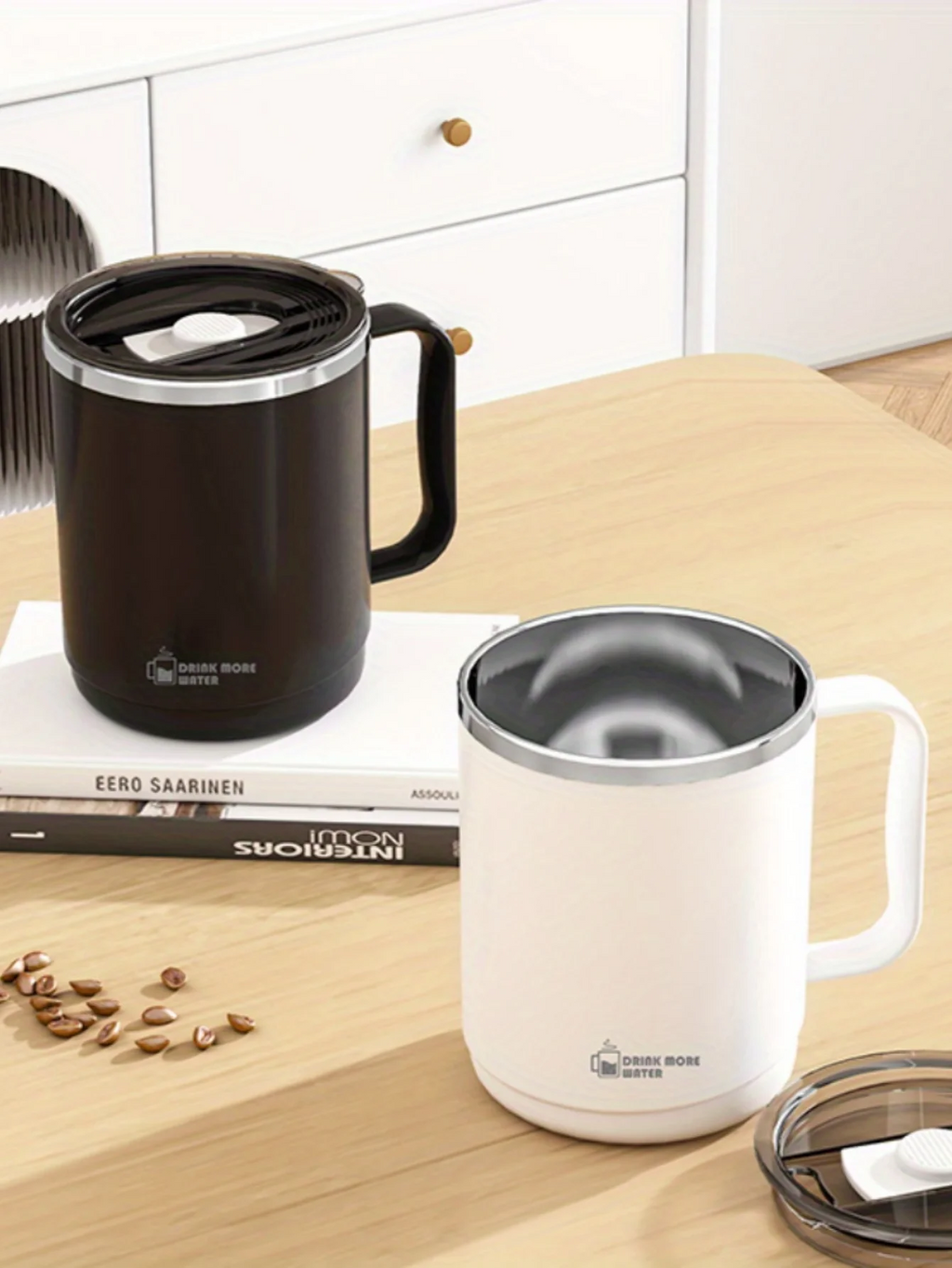 Stainless Steel Mug with Lid Large Capacity Coffee Cup
