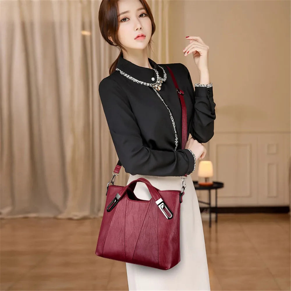 PU Leather Handbag for Women Crossbody Shoulder Tote Bag