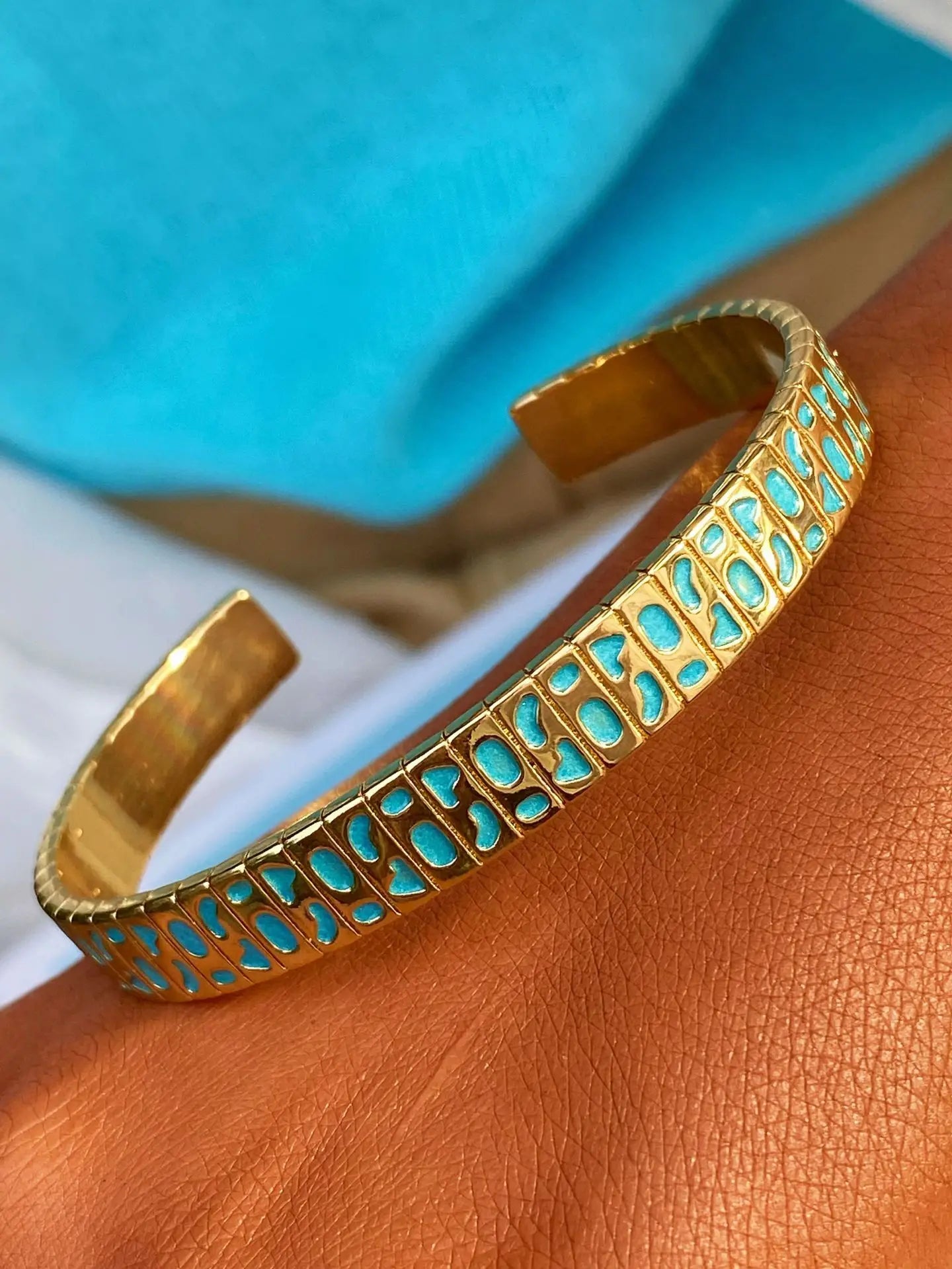Cloisonne Bracelet Vintage Colorful Flower Bangle Jewelry