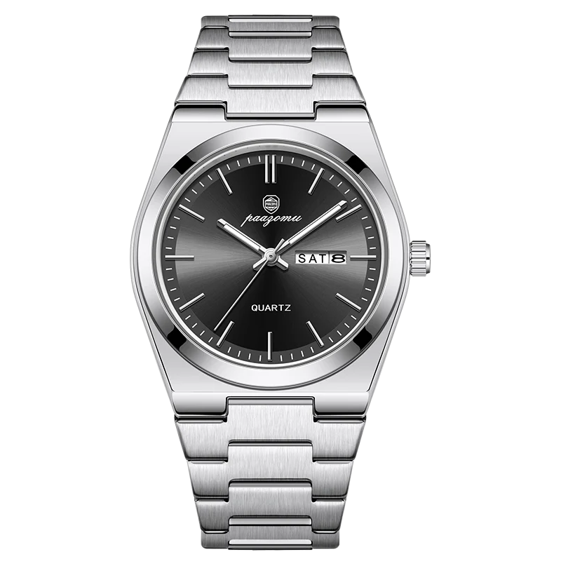 Men Quartz Watch Stainless Steel Luminous Chronograph Watch
