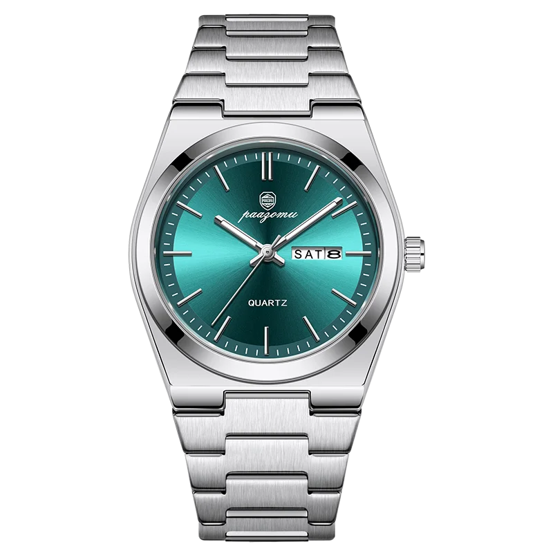 Men Quartz Watch Stainless Steel Luminous Chronograph Watch