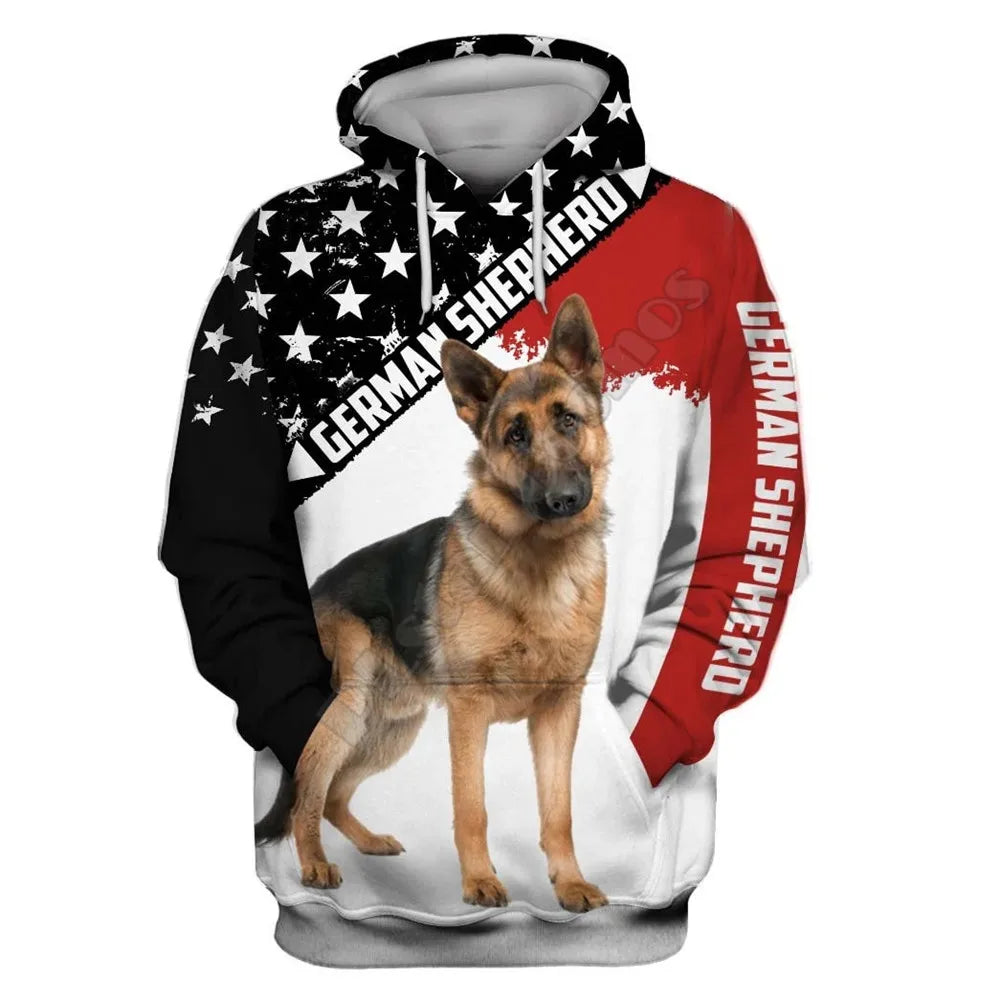 German Shepherd Hoodie 3D Printed Dog Pullover