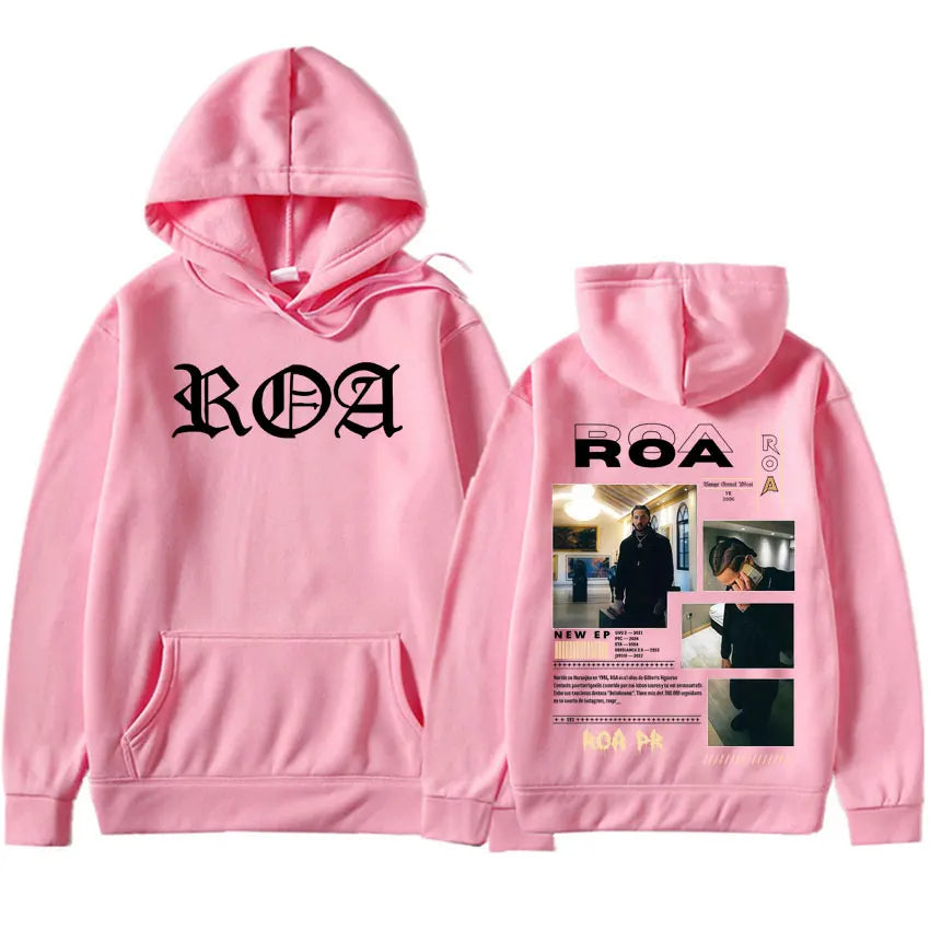 Hip Hop Hoodie Rapper Roa Tour Oversized Sweatshirt