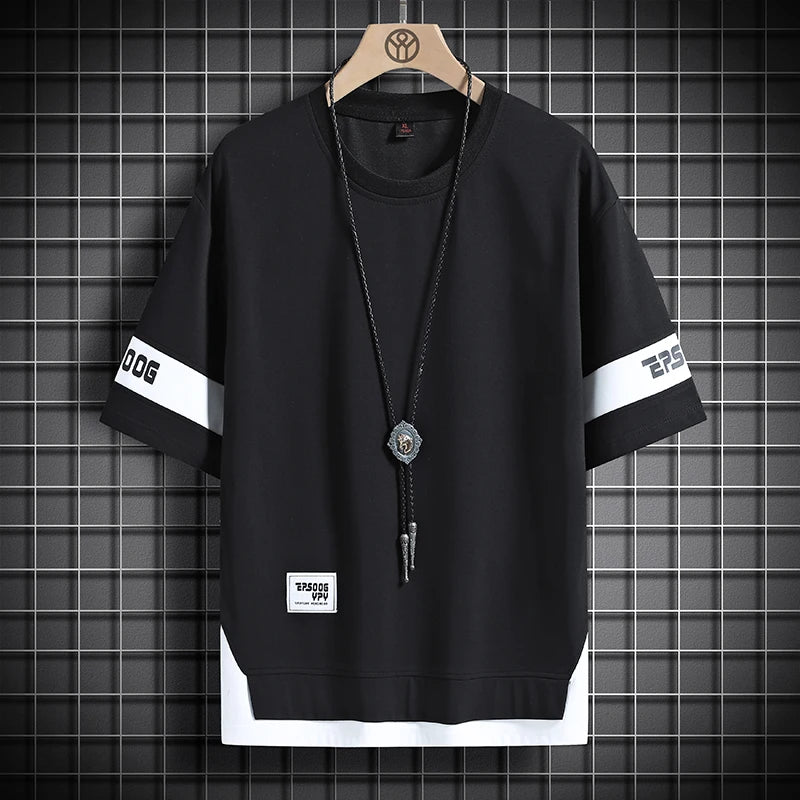 Men Streetwear T-Shirt Hip Hop Loose Summer Tee
