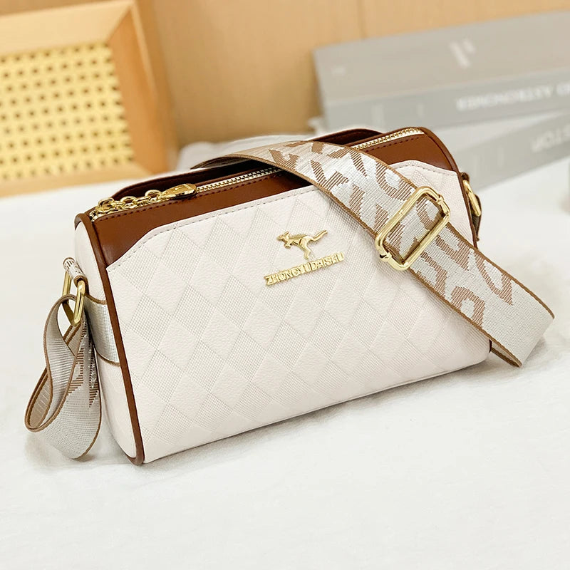 Women Messenger Bag Designer Checkered Crossbody Shoulder Bag