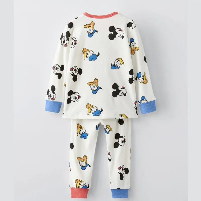 Kids Autumn Pajamas Long Sleeve Tops and Pants Set