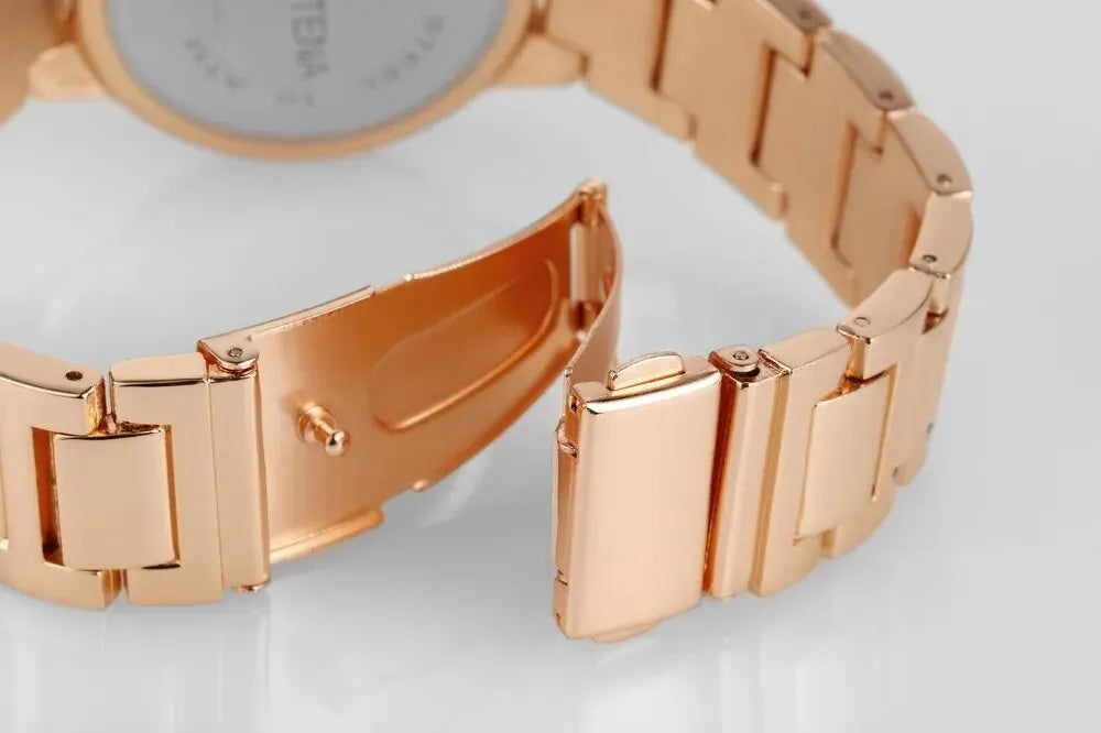Luxury Quartz Watch Stainless Steel Blue Balloon Date Watch