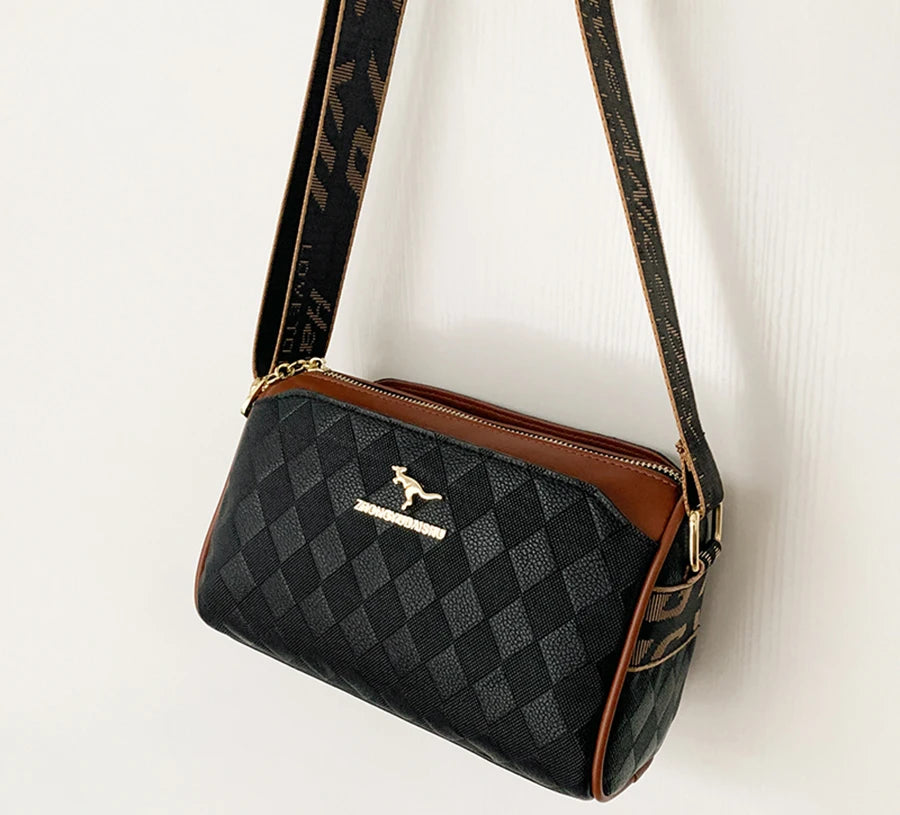 Women Messenger Bag Designer Checkered Crossbody Shoulder Bag