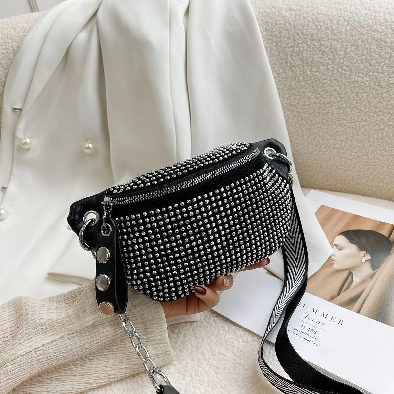 Lady Waist Bag Fashion Chain Crossbody Chest Bag
