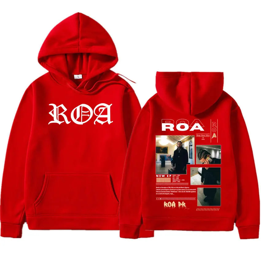 Hip Hop Hoodie Rapper Roa Tour Oversized Sweatshirt