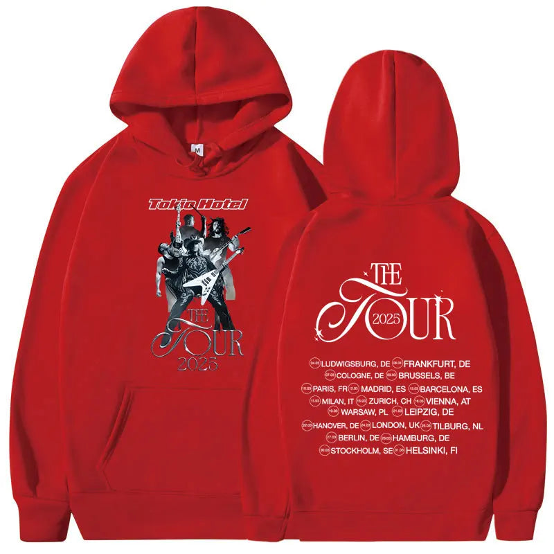 Tokio Hotel Hoodie 2025 Concert Tour Oversized Sweatshirt