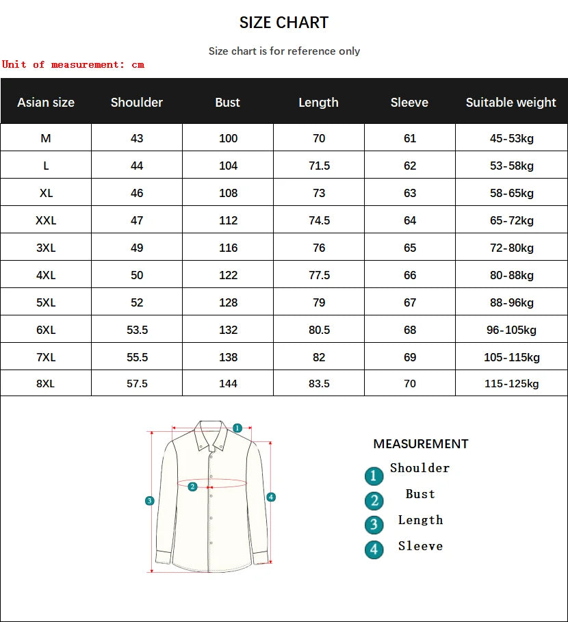 Men Long Sleeve Shirt Plus Size Business Casual White Shirt