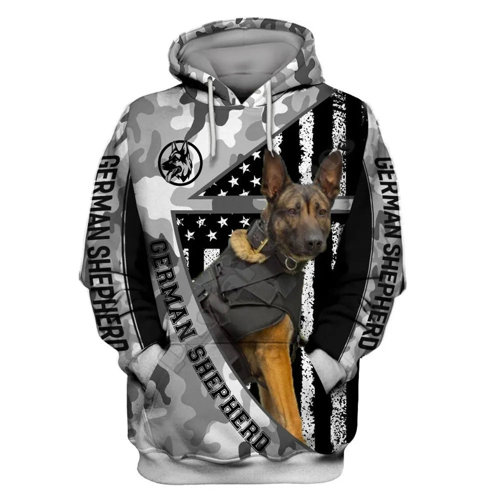 German Shepherd Hoodie 3D Printed Dog Pullover