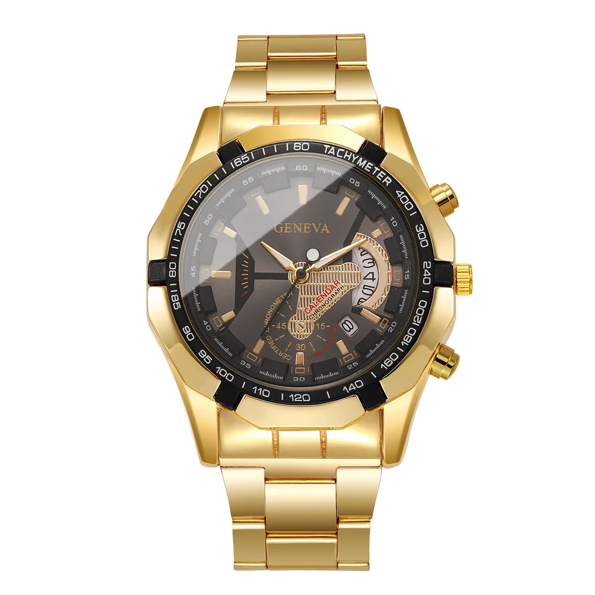Men Business Watch Large Dial Calendar Quartz Watch