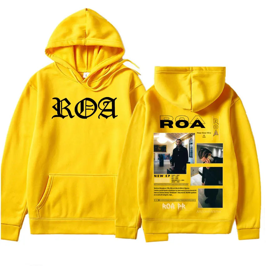 Hip Hop Hoodie Rapper Roa Tour Oversized Sweatshirt