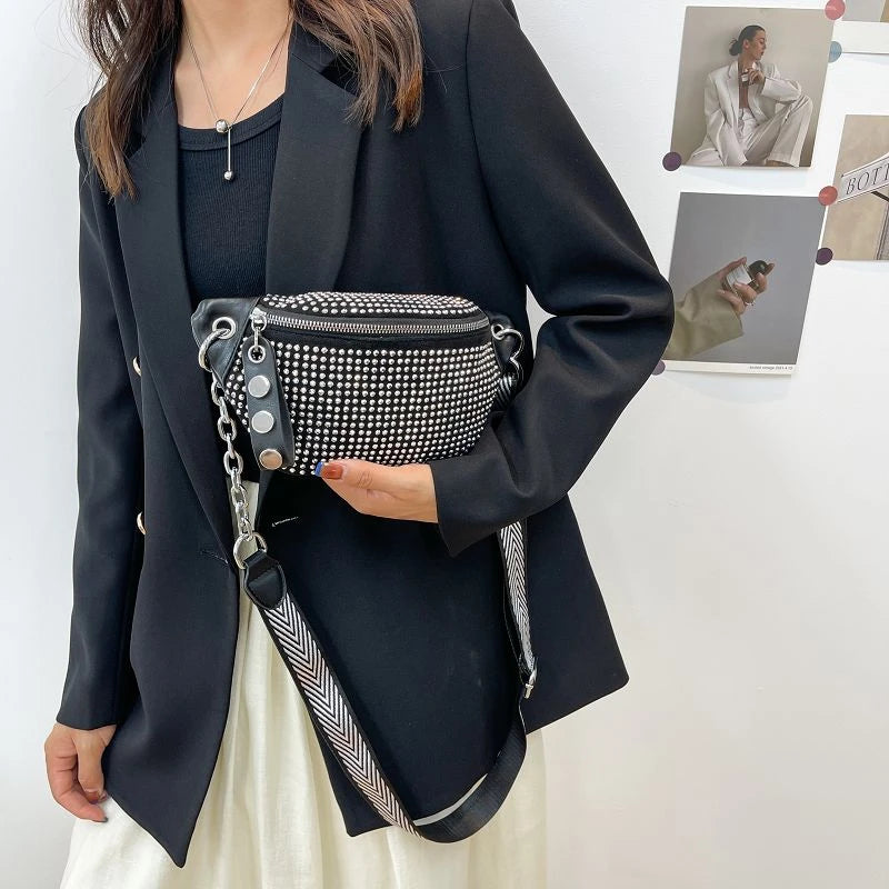 Lady Waist Bag Fashion Chain Crossbody Chest Bag